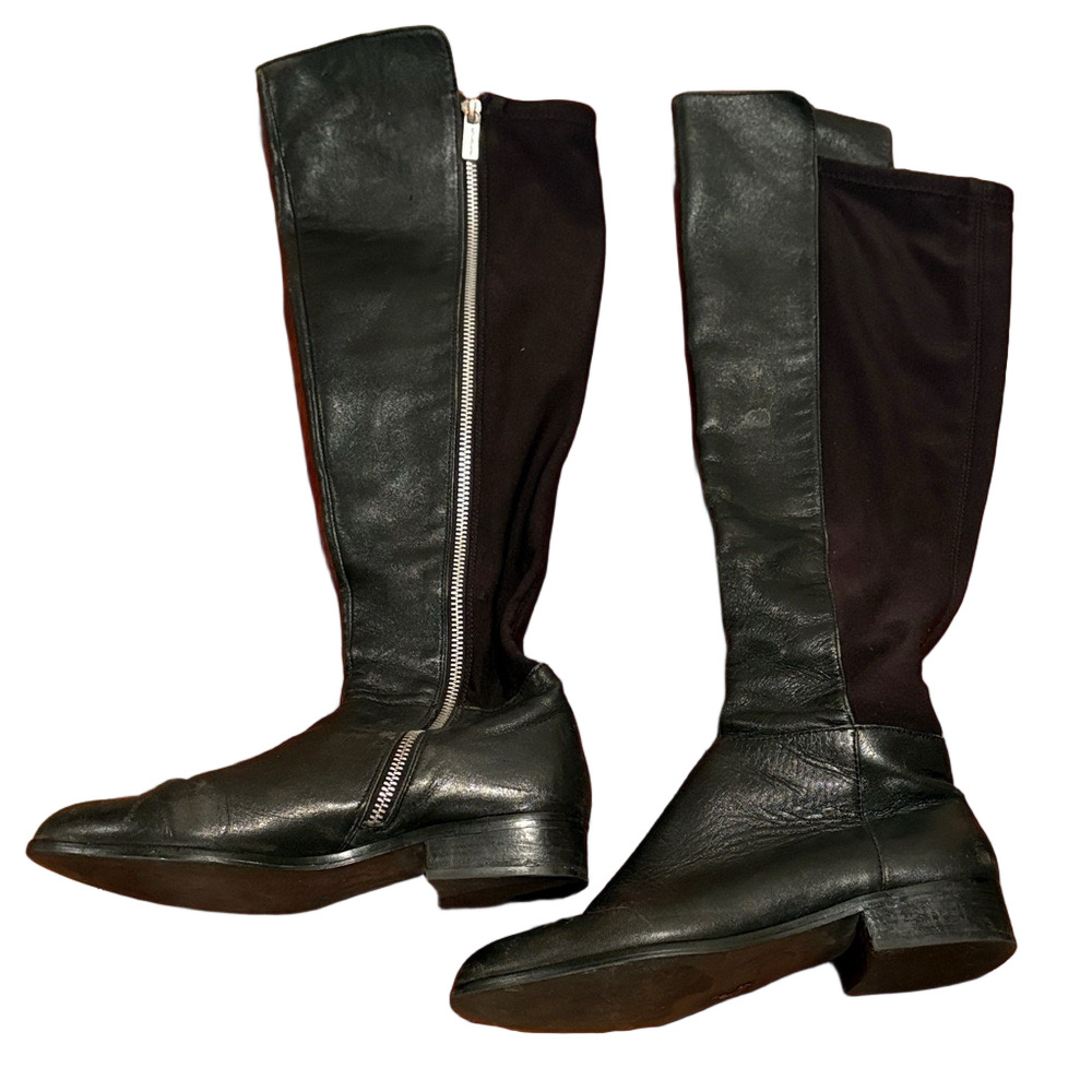 Michael Kors Black Over the Knee Boots with Side Zipper